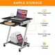 image 4 of Yaheetech Z-Shaped Computer Desk | Black