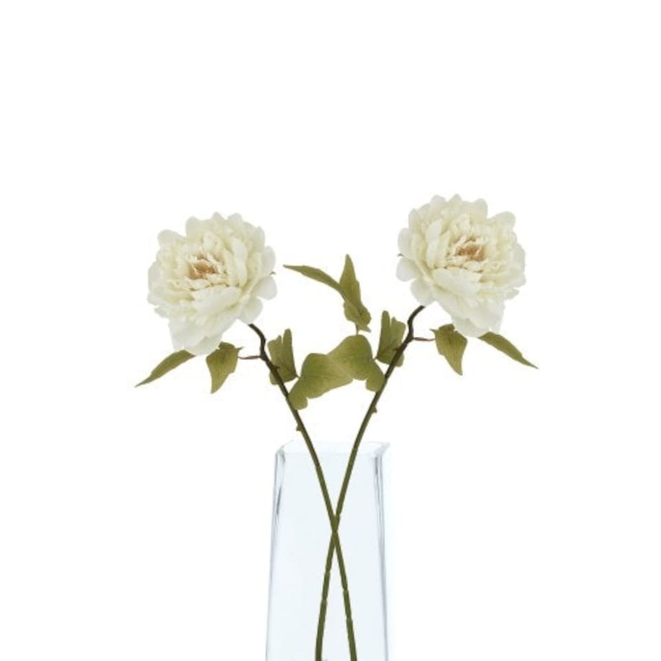 image 1 of Hill Interiors The Natural Garden Collection Peony Artificial Flower - White - 52cm