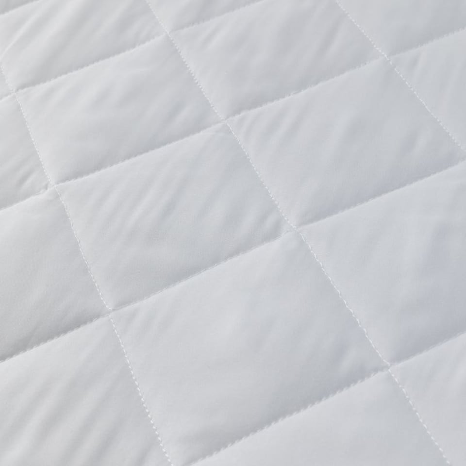 image 1 of 16INCH Deep Quilted Mattress Protector Microfibre Soft Touch Fitted Sheet | White | Super King