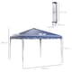 image 5 of Outsunny 3x3m Pop Up Gazebo, Foldable Party Tent with Wave Edge and Carry Bag, Height Adjustable Festival Camping Canopy for Garden Outdoor, Blue