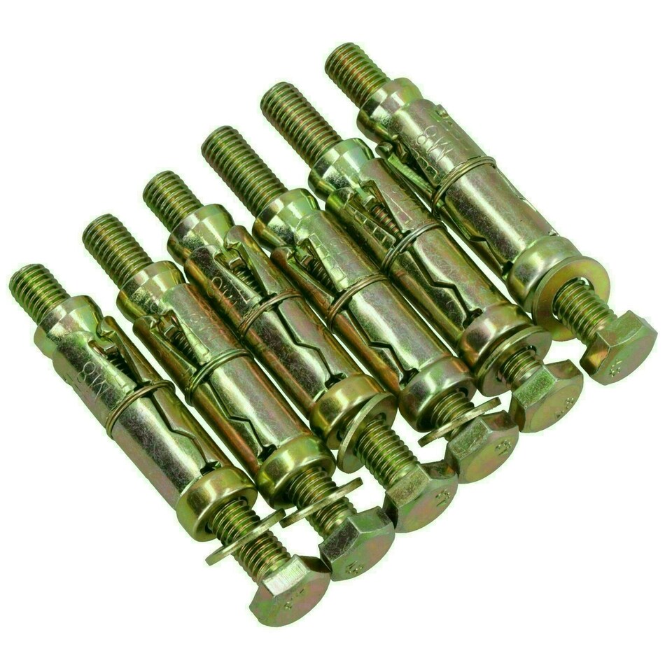 image 1 of M8 8mm x 75mm Expansion Rawl Bolt for Masonry Sleeve Anchors Fastener 12pk