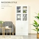 image 4 of HOMCOM Modern Bookcase Display Storage Cabinet w/ Doors Shelves
