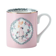 Mikasa Cockatoo Straight-Sided Porcelain Mug, 280ml | Pink
