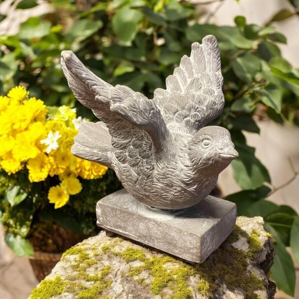 image 1 of Decorative Bird Ornament - Resin - L12 x W12 x H13 cm - Grey