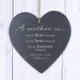 image 5 of Personalised 'A Mother Is' Slate Heart Decoration