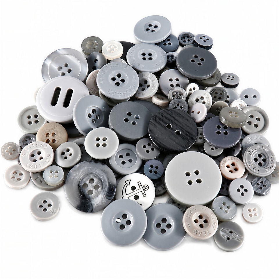 image 1 of 100g Round Resin Button, Assorted Sizes - 2 & 4 Holes