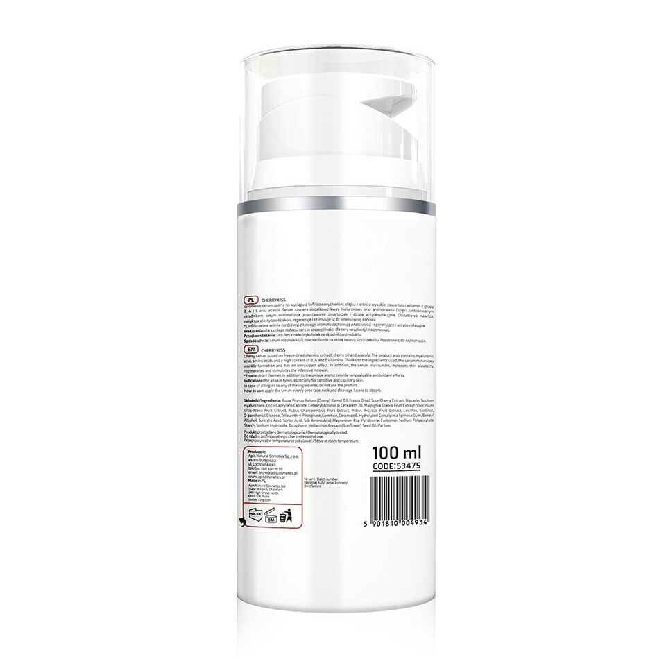 image 1 of Apis Professional Cherry Kiss Multivitamin Serum With Freeze-Dried Cherries and Acerola 100ml