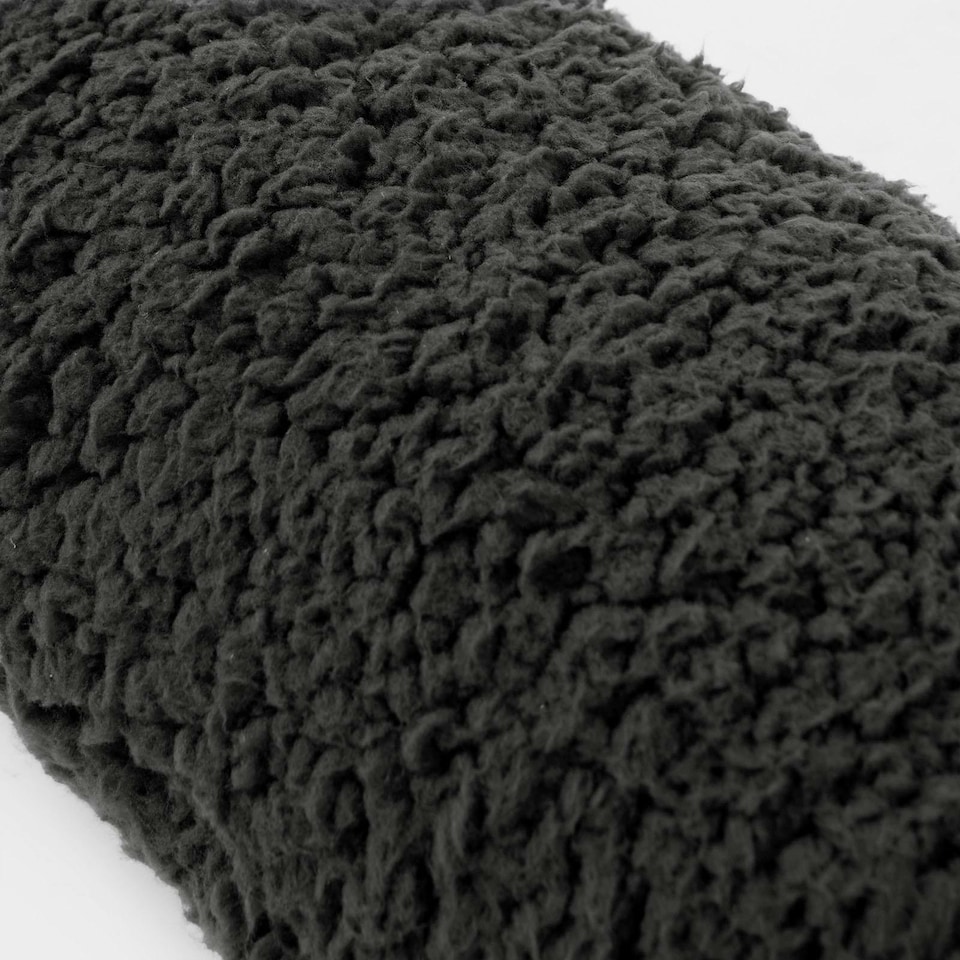 image 1 of OHS Teddy Fleece Window Weather Seal Draft Draught Excluder Door Stopper, 90cm - Charcoal