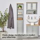 image 2 of VonHaus Shrewsbury Grey Tall Bathroom Cabinet Freestanding