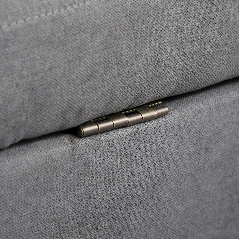 image 1 of HOMCOM Compact 2 Seater Sofa with Hidden Storage and Rubberwood Legs Grey