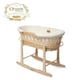 image 1 of Clair de Lune Organic Wicker Moses Basket With Rocking Stand - Cream
