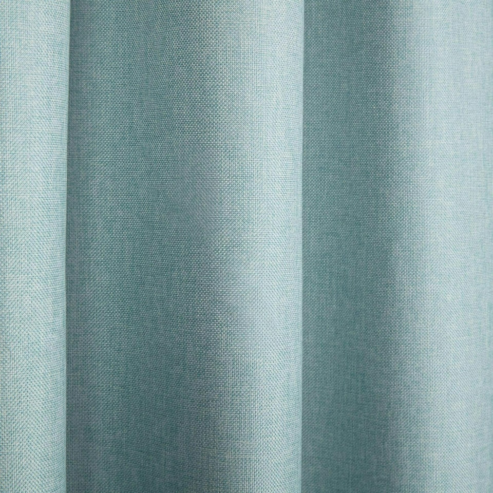 image 1 of Eclipse Pencil Pleat Blackout Curtains - Blue - 117cm x 137cm