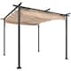 image 2 of Outsunny 3x3m Outdoor Pergola Metal Gazebo Porch Awning Retractable Canopy