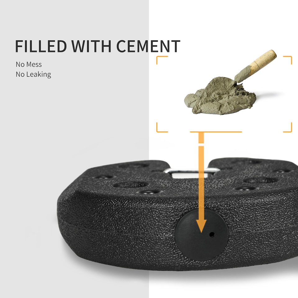 image 1 of Outsunny Gazebo Weights Set of 4 with Reinforce Pins, Total 12KG Weights