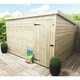 image 1 of 10 x 3 WINDOWLESS Garden Shed Pressure Treated T&G PENT Wooden Garden Shed + Single Door (10' x 3' / 10ft x 3ft) (10x3)