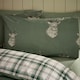 image 3 of Catherine Lansfield Stag Check Reversible Duvet Cover Set Soft Green | Green | Soft Green | King