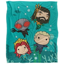 Aquaman Chibi Blanket - Multicoloured - One Size