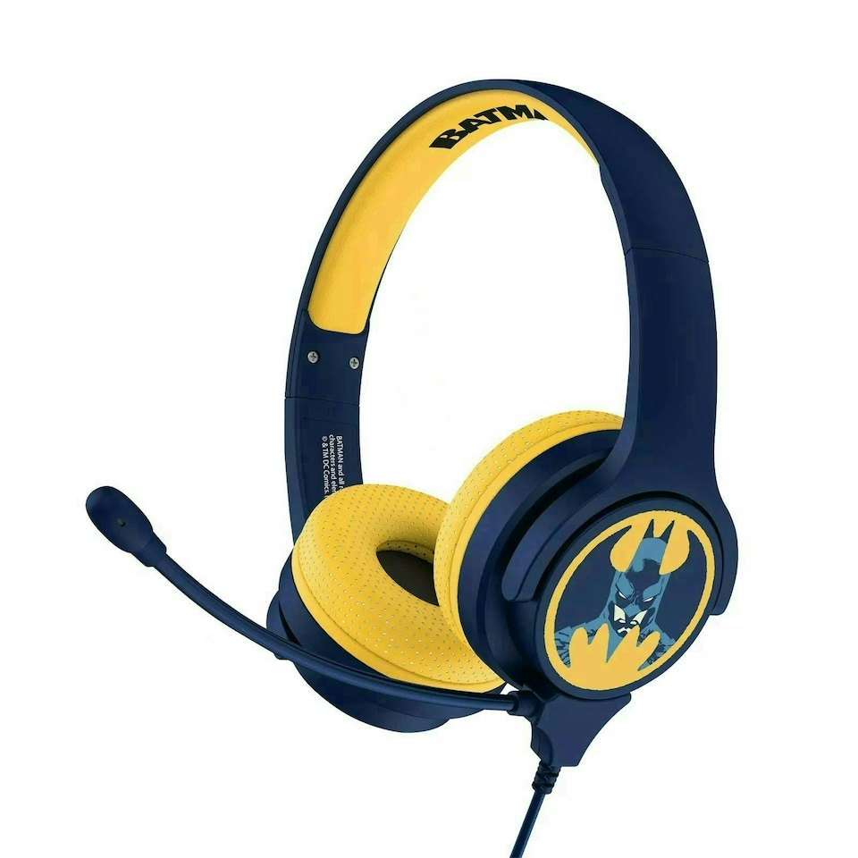 OTL Batman Kid's Wired Headphones with Microphone Blue