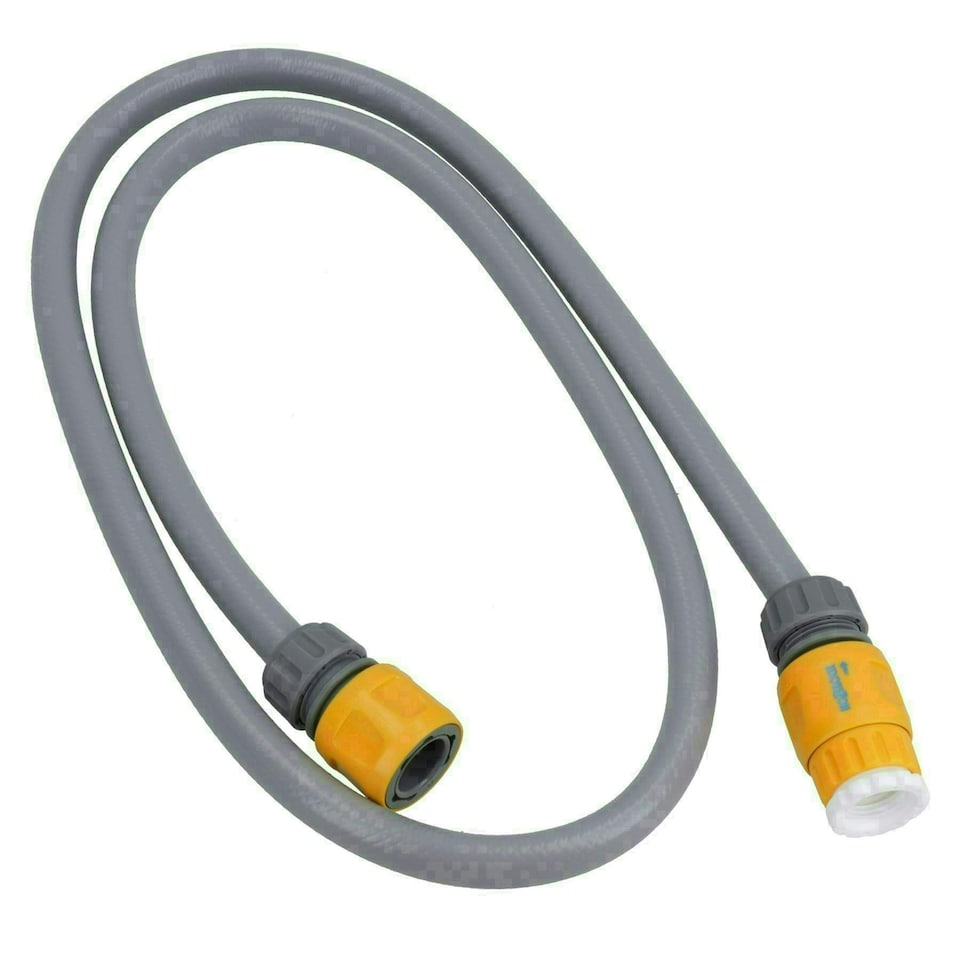 image 1 of Hozelock Standard Hose Pipe Reel Cart Connector Set 1.5m Garden Yard Watering Grey