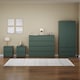 image 4 of Vida Designs Denver 4 Piece Bedroom Set (2 Drawer Large Bedside Chest, 8 Drawer Chest, 2 Door 2 Drawer Wardrobe), Green | Green | Green | L | 4