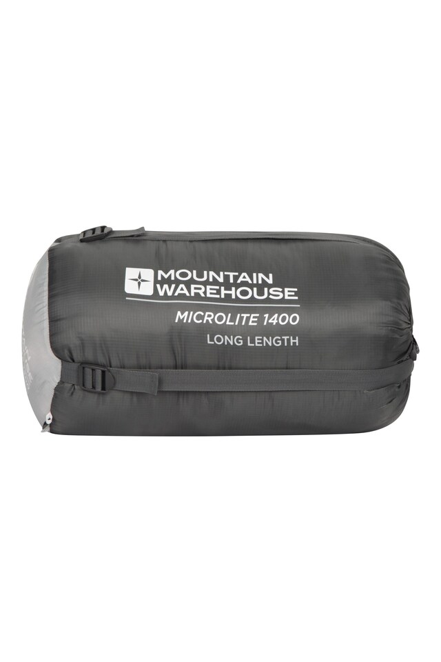 image 1 of Mountain Warehouse Microlite 1400 Mummy Sleeping Bag Hollow Fibre Insulated 3-4 Season Bed