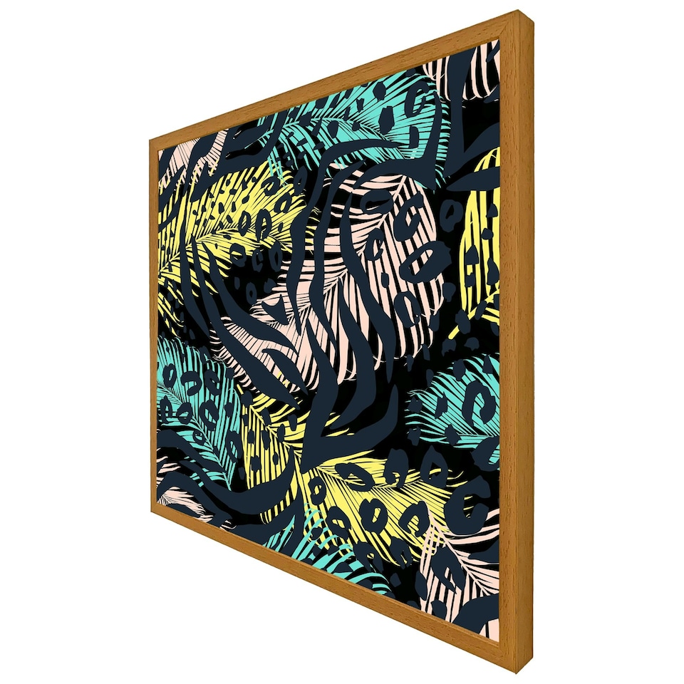 image 1 of Animal & tropical print (Picture Frame) Brown | Oak | XS