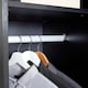 image 6 of Phoenix Wardrobe 1 Door Space Saving Bedroom Home Furniture Clothing Storage Unit | Black
