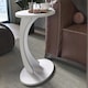 image 2 of C Shaped Sofa Side Table With Wooden Top | White | White | 1