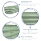 image 2 of Harbour Housewares Rounded Galvanised Steel Raised Garden Bed - 120cm x 60cm - Green