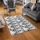 image 2 of Egyptian Eye Of Horus Heiroglyphs (Rug) Black | Large: 140x200cm