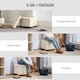 image 7 of HOMCOM 40 cm Ottoman Storage Box with Removable Lid, Foot Rest, Beige Yellow