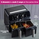 image 3 of Black Electric 8.5L Digital Air Fryer with Dual Drawer