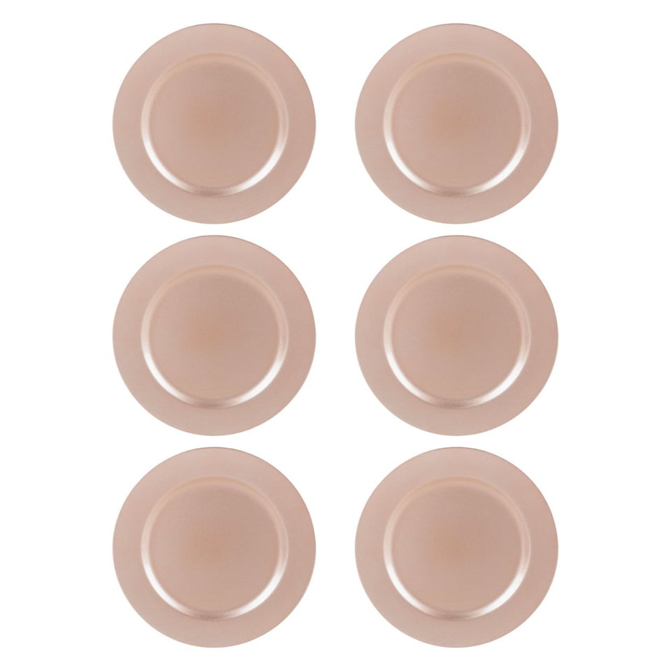 image 1 of Metallic Charger Plates | Gold | Rose Gold & Set of 6 | 6