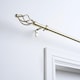 image 1 of OHS Curtain Pole Extendable 16mm Metal Finnials Twist End Rod 70-120cm | Bronze
