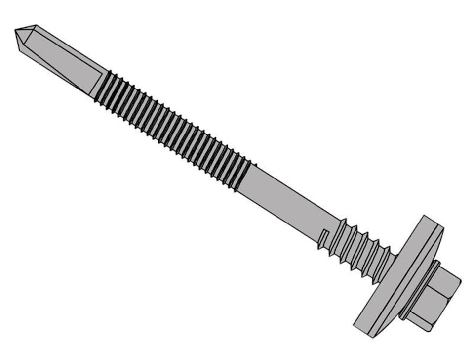 image 1 of Forgefix Techfast Composite Panels To Steel Hex Screw No.5 Tip 5.5 X 150Mm Box 100