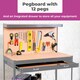 image 3 of Grey Workbench Heavy-Duty Steel Pegboard Drawer Grey
