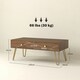 image 3 of HOMCOM Coffee Table with Drawers, Living Room Table with Steel Base Brown