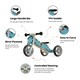 image 2 of Hooga 2-in-1 Balance Bike - Wooden Trike for Kids Blue