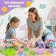 image 3 of DIY Flower Bouquet Craft Kit for Kids – Decorate with Press Machine, Colorful Petals, Basket & Vase