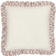 image 2 of furn. Lulah Block Printed Ruffle Linen/Red Filled Cushion 45 x 45cm Multi