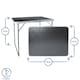 image 3 of Harbour Housewares Folding Metal Camping Table - 80cm x 60cm - Black | Black | Black