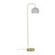 image 2 of Victoria - Satin Brass Floor Lamp with Frosted Glass Shade | Bronze | White | Small | 1