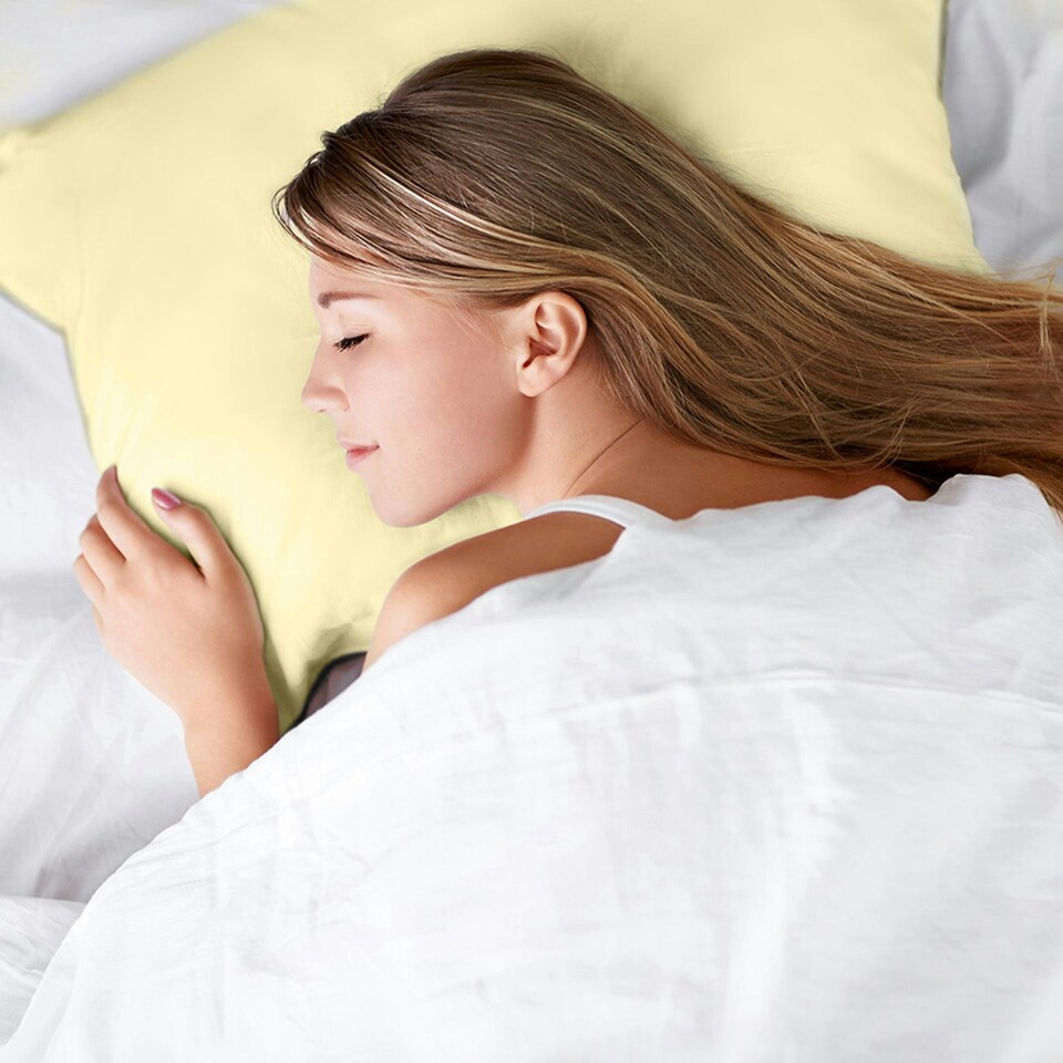 image 1 of 80 x 50 cm Yellow Cooling Pillow Case - 2 Pack