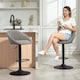 image 6 of HOMCOM Swivel Bar Stools Set of 2 Height Adjustable Bar Chairs Grey | Grey | Adjustable height 62-82 cm | 2