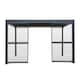 image 2 of Anthracite Aluminium Pergola With White Blinds & 2 Shutter Panels - 3m x 4m