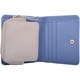 image 3 of Slim Line Genuine Soft Leather RFID Protected Money Credit Card Purse Blue | Slate Blue/Ivory