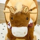image 9 of HOMCOM Kids Rocking Horse Plush Ride On Horse with Safety Belt, Realistic Sounds, Foot Pedals for Toddlers Aged 18-36 Months - Brown