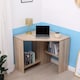 image 2 of Computer Desk PC Laptop Table Corner Home Office Study Gaming | Brown