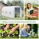 image 5 of Outsunny 4.5 x 2M Walk-in Polytunnel Greenhouse for Garden, Galvanised Steel