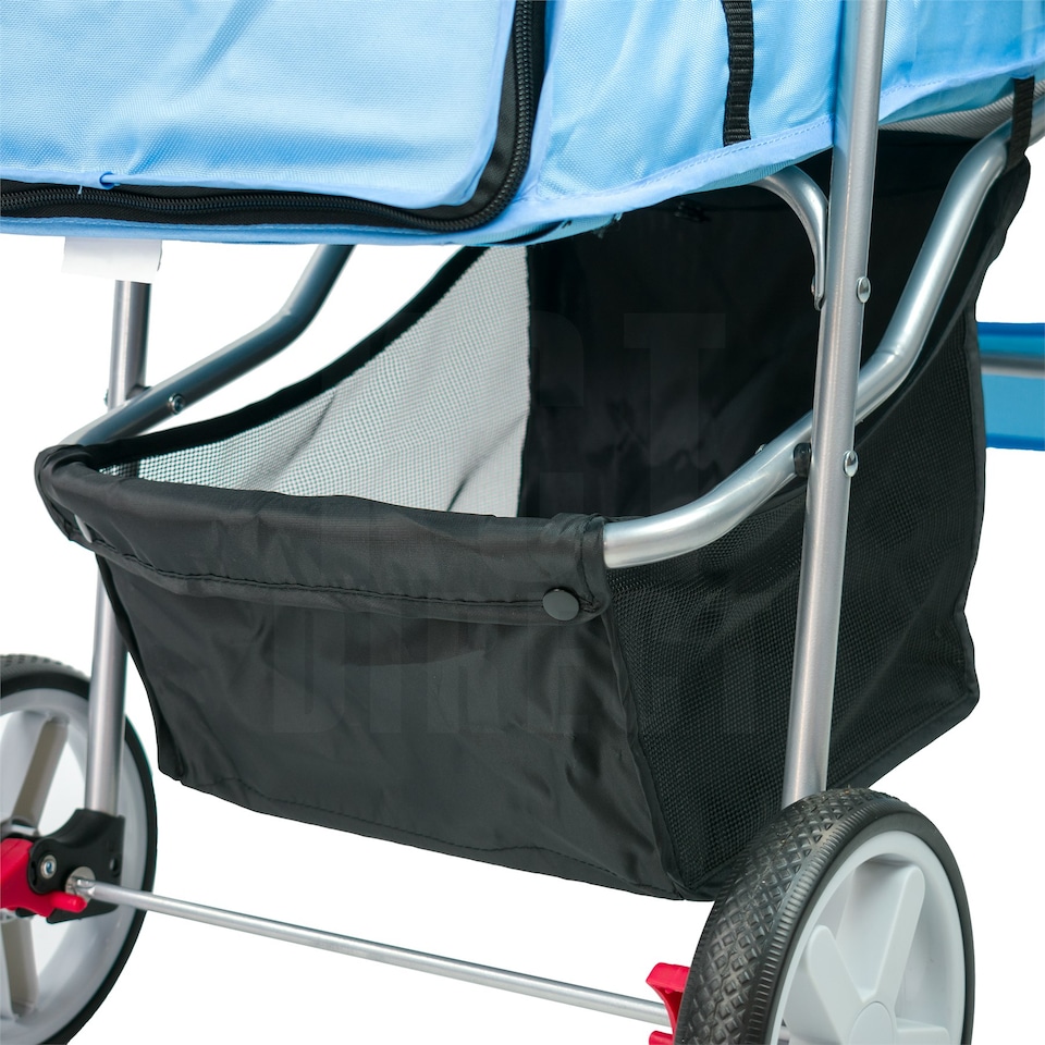 image 1 of KCT Blue Pet Stroller with Rain Cover | Blue | 1